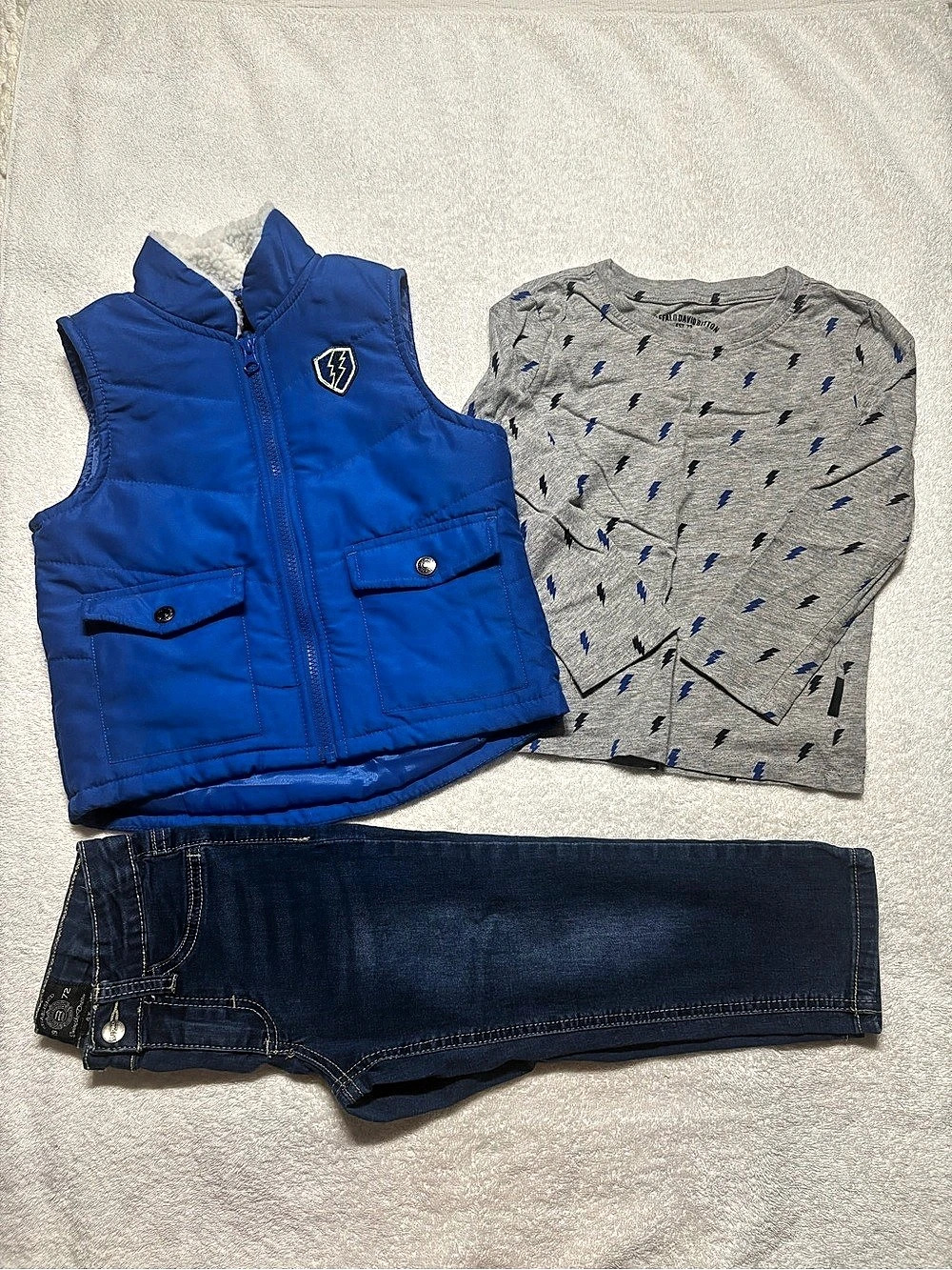 David Boys 4T Blue & Gray Matching Set